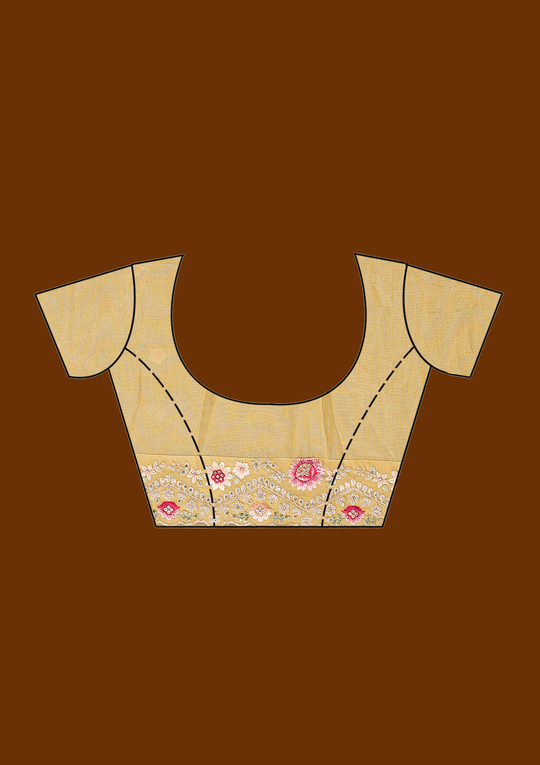 Mehendi Threadwork Tissue Saree