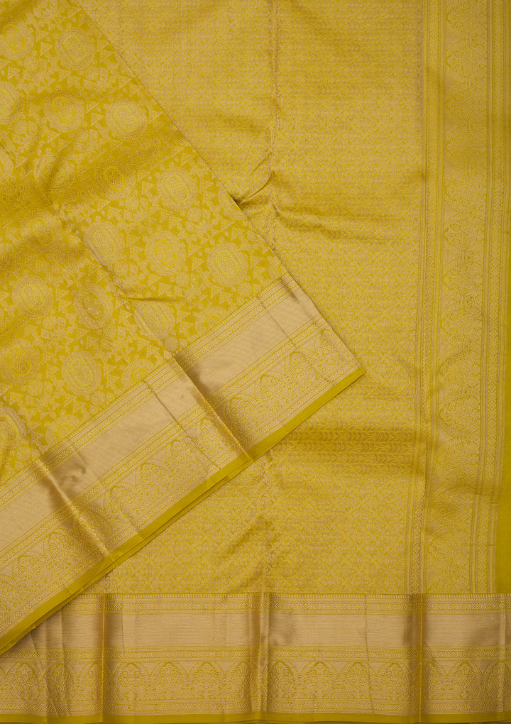 Mehendi Zariwork Pure Silk Saree
