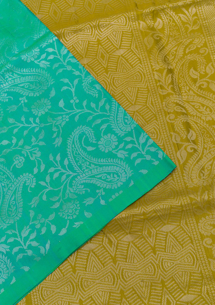 Mehendi Zariwork Pure Silk Saree