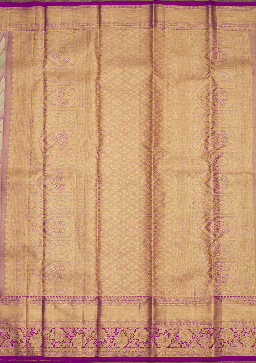 Multi Tissue Jaal Saree With Matching Blouse Piece