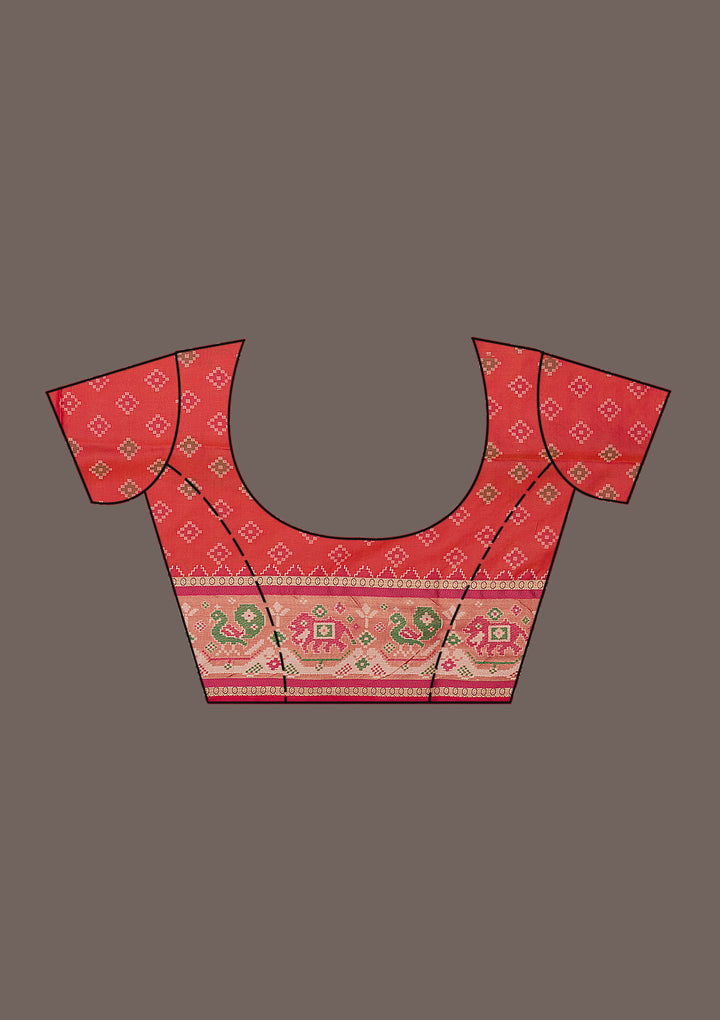 Mustard Printed Silk Saree