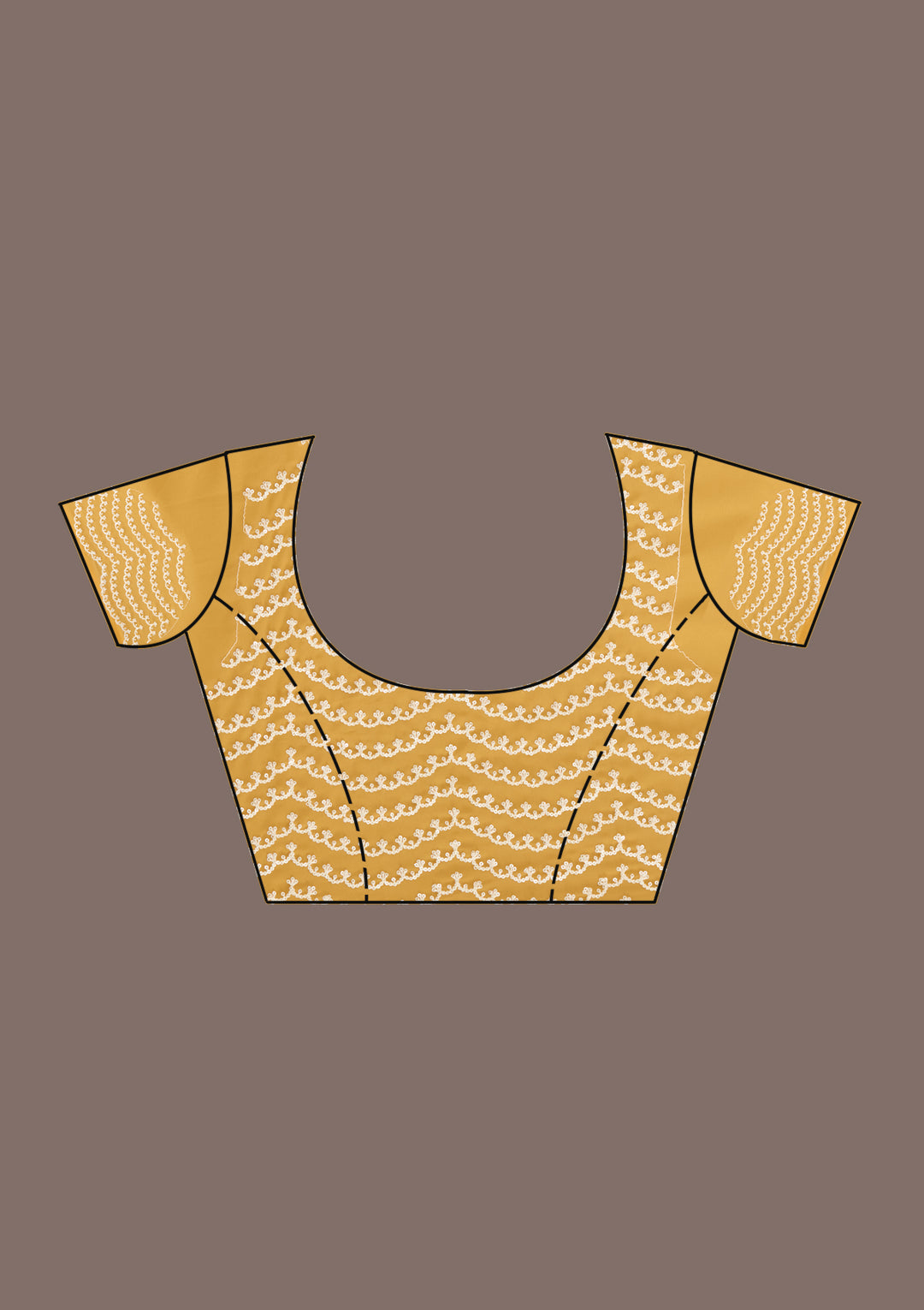 Mustard Sequins Tissue Saree