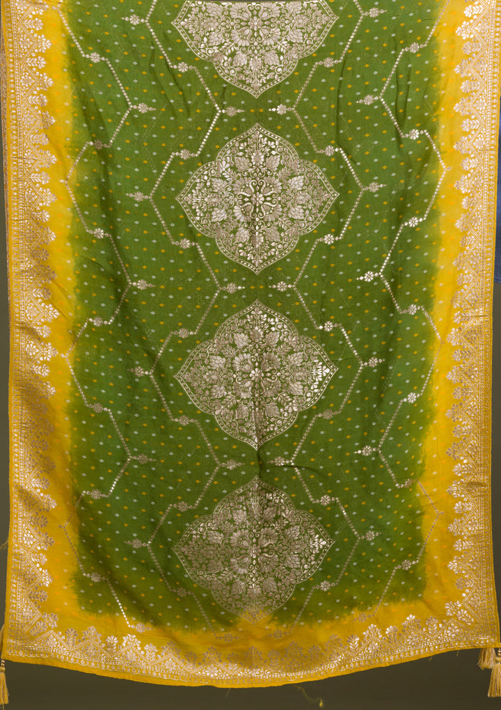 Mustard Zariwork Art Silk Readymade Anarkali Suit
