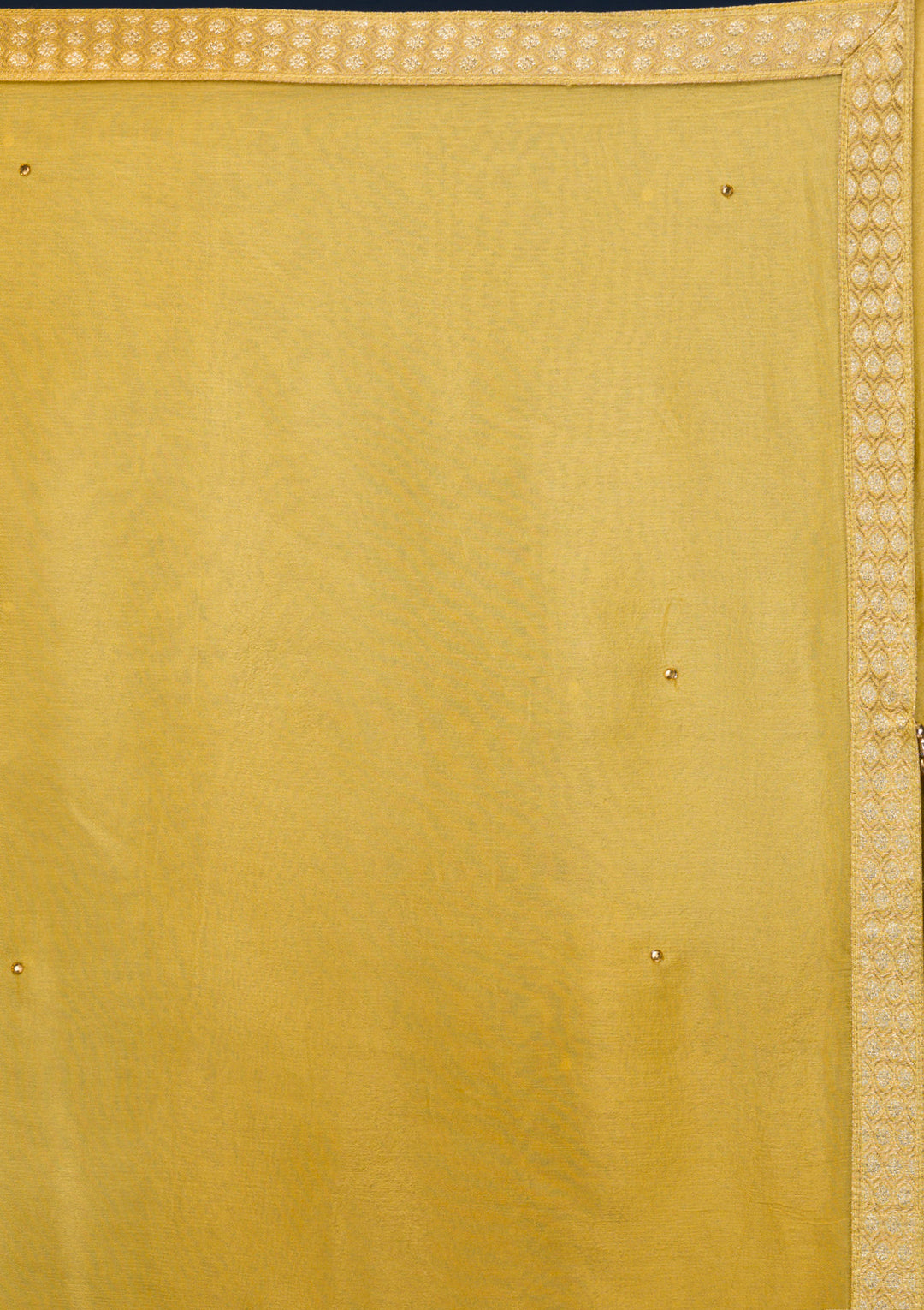 Mustard Zariwork Banarasi Readymade Salwar Suit