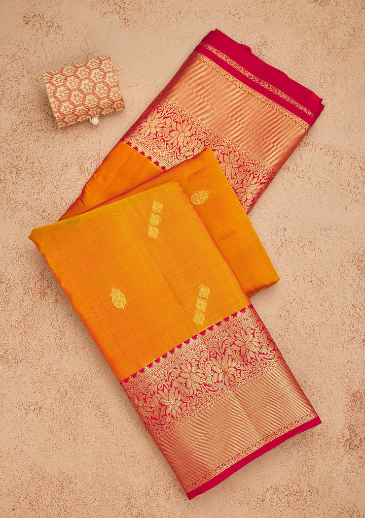 Mustard Zariwork Pure Silk Saree