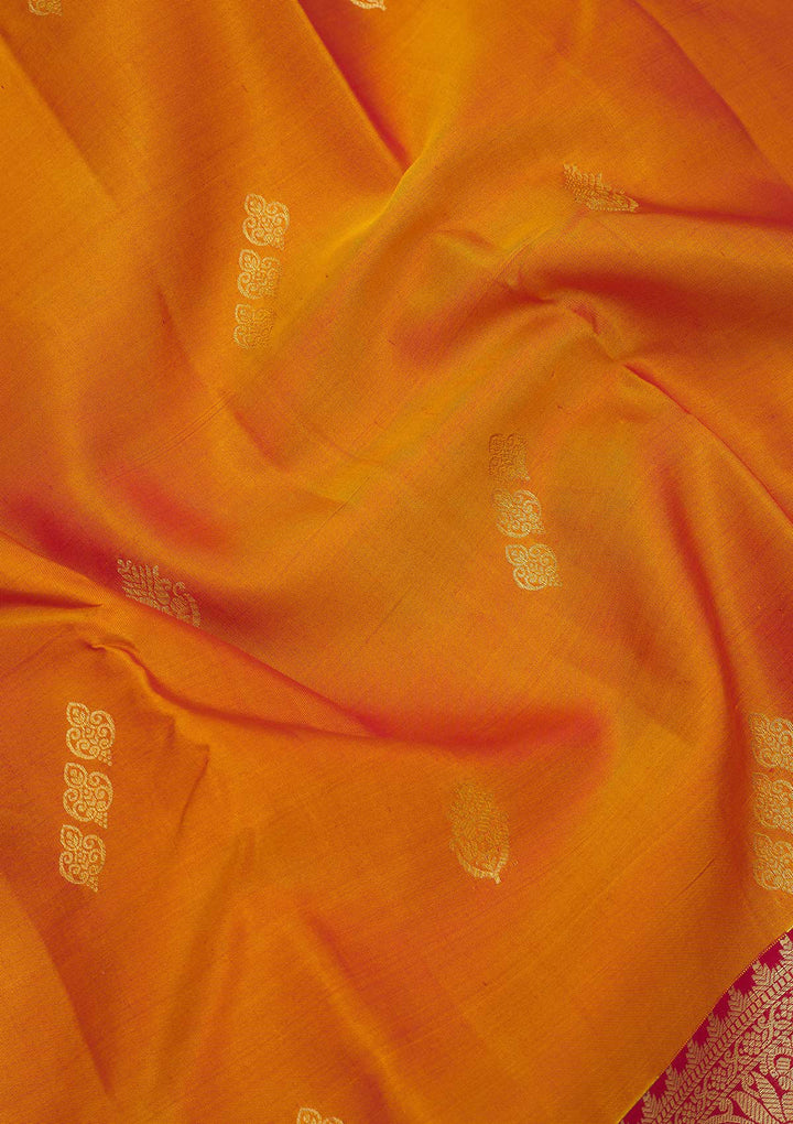 Mustard Zariwork Pure Silk Saree