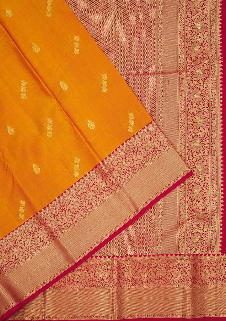 Mustard Zariwork Pure Silk Saree