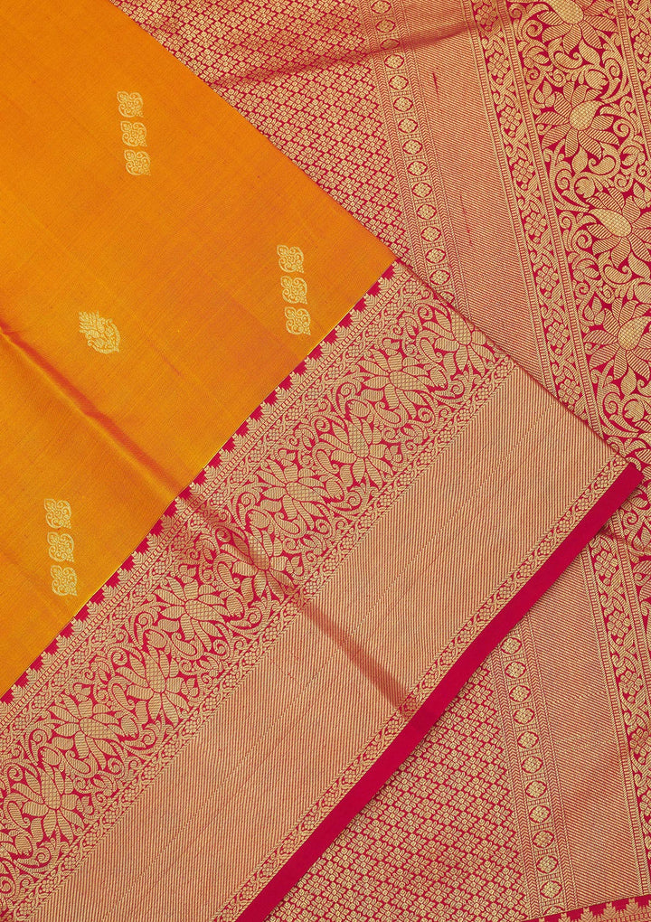 Mustard Zariwork Pure Silk Saree