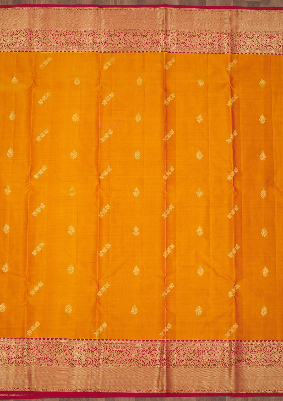 Mustard Zariwork Pure Silk Saree
