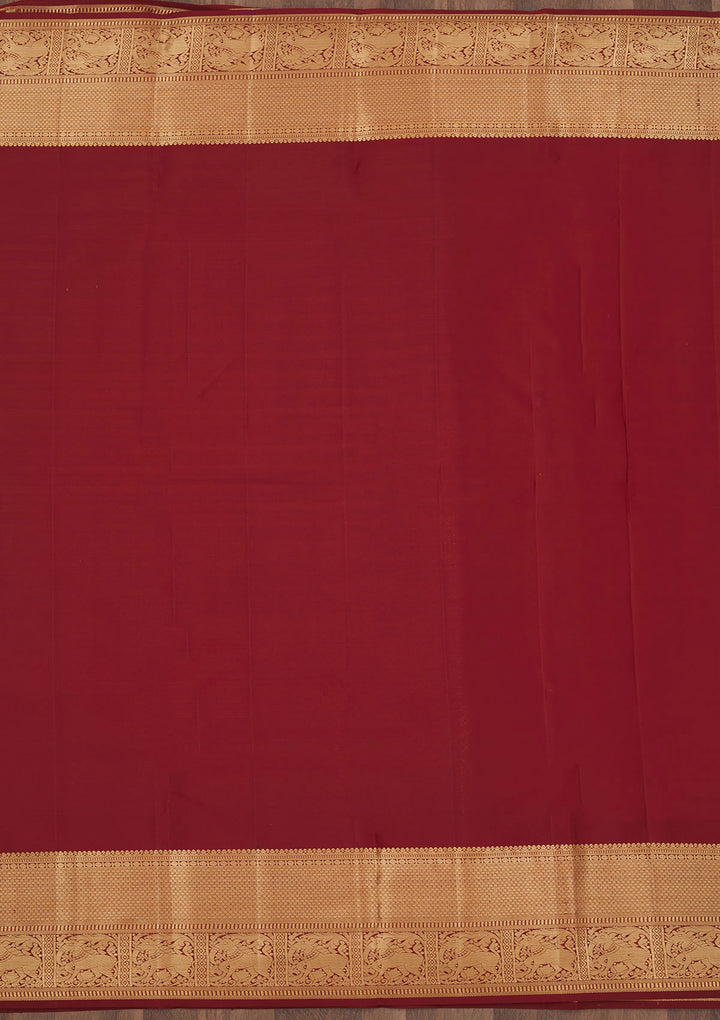 Mustard Zariwork Pure Silk Saree