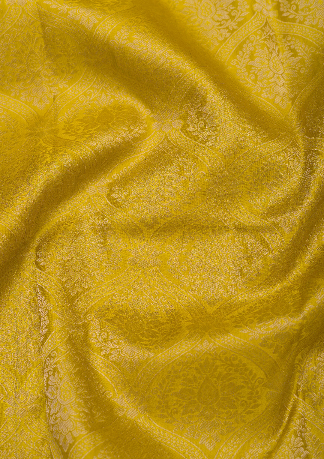 Mustard Zariwork Pure Silk Saree