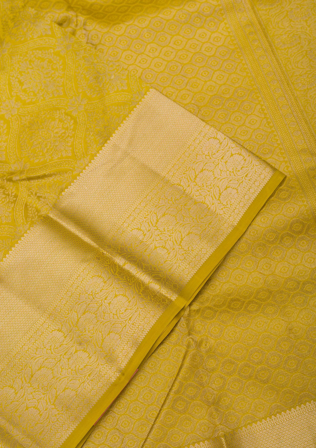 Mustard Zariwork Pure Silk Saree