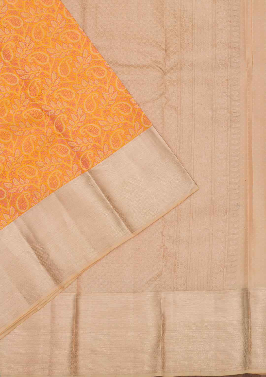 Mustard Zariwork Pure Silk Saree