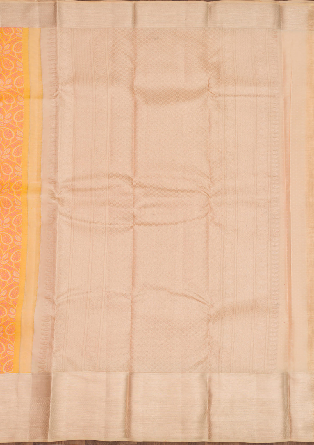 Mustard Zariwork Pure Silk Saree