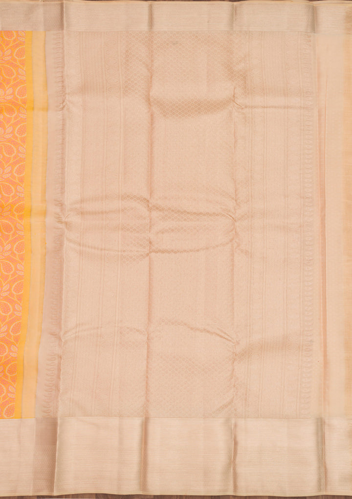 Mustard Zariwork Pure Silk Saree