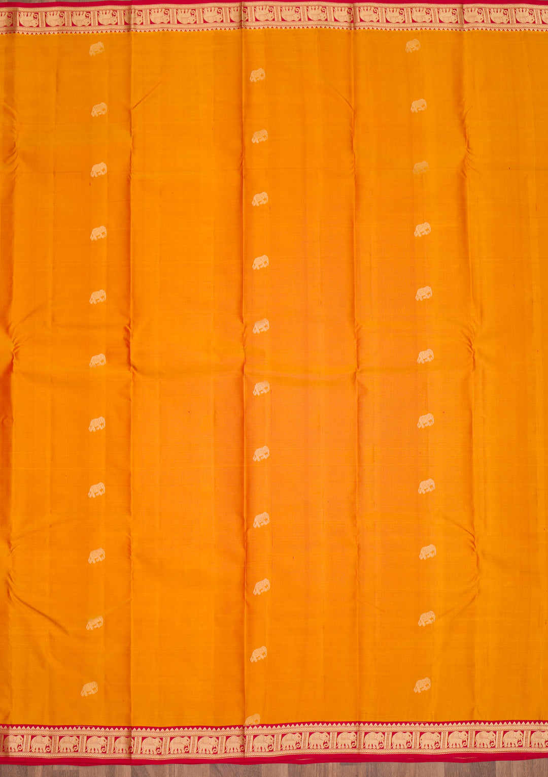 Mustard Zariwork Pure Silk Saree