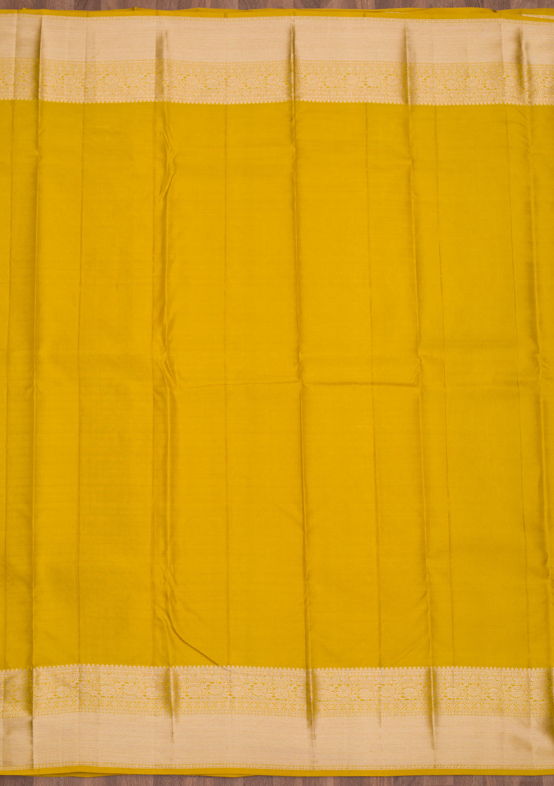 Mustard Pure Silk Jaal Zariwork Saree With Matching Blouse Piece