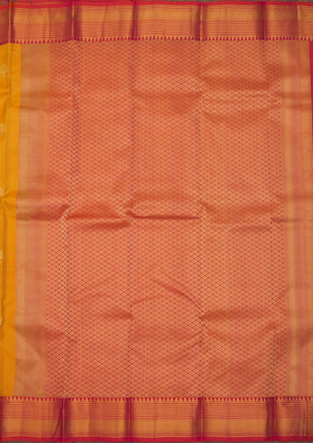 Mustard Zariwork Pure Silk Saree