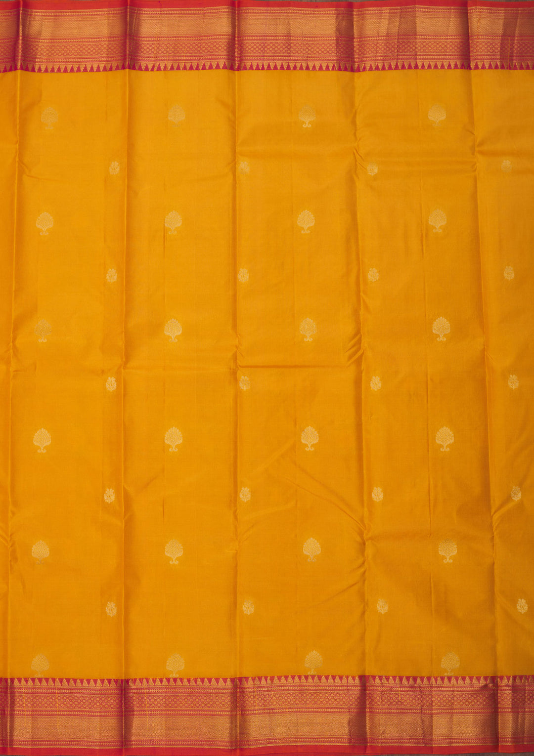 Mustard Zariwork Pure Silk Saree