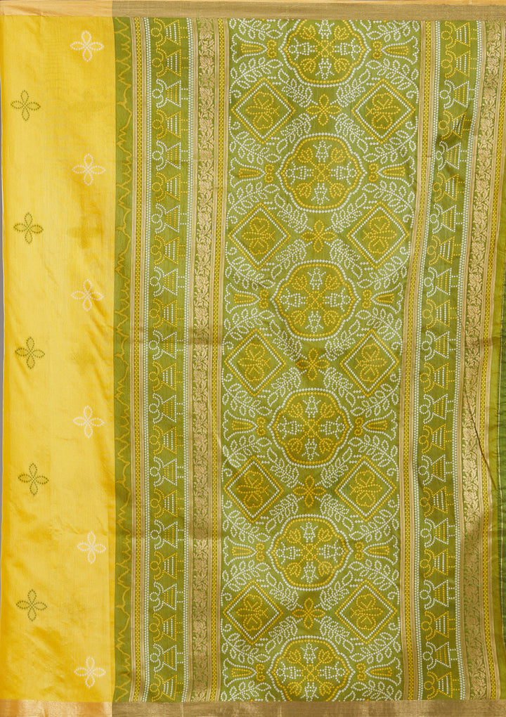 Mustard Zariwork Tissue Saree