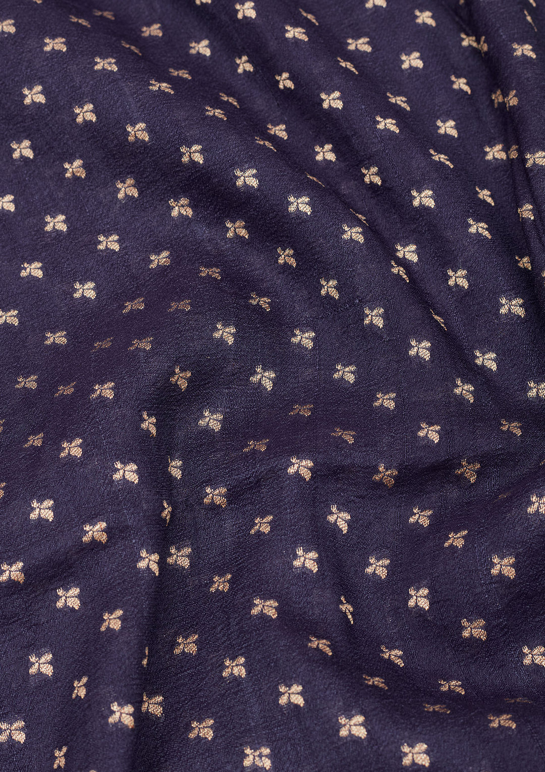 Navy Blue Zariwork Pure Silk Saree