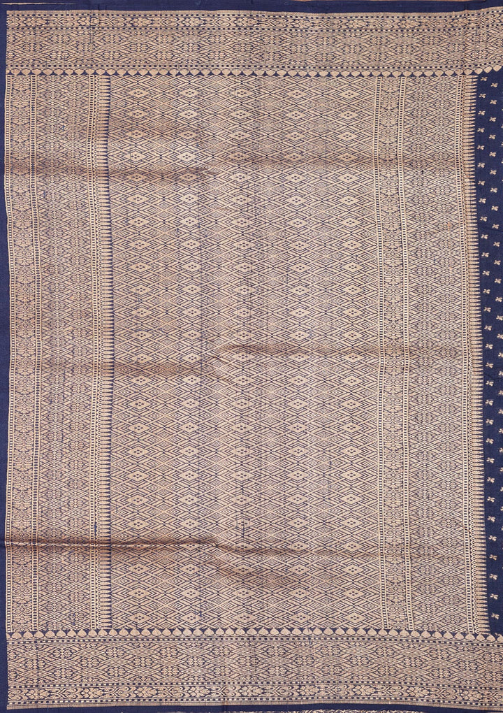 Navy Blue Zariwork Pure Silk Saree