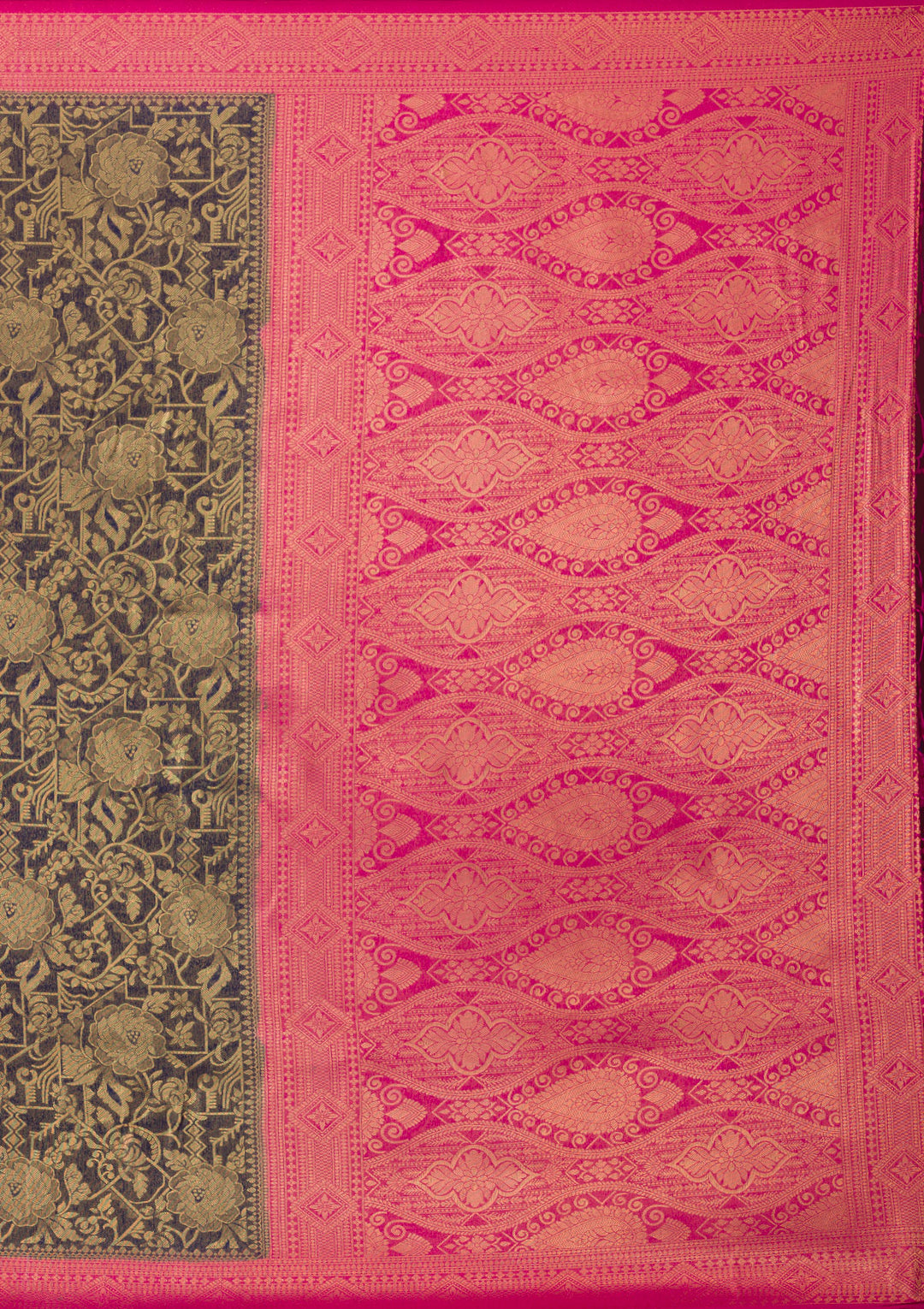 Navy Blue Zariwork Soft Silk Saree