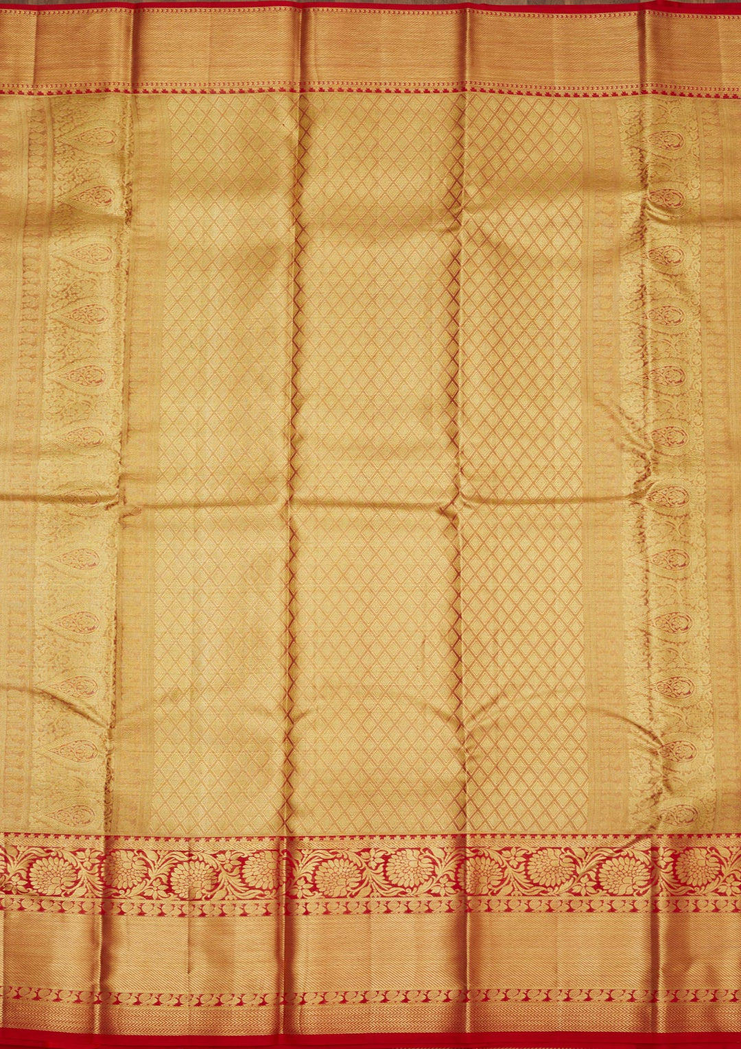 Off White Zariwork Pure Silk Saree