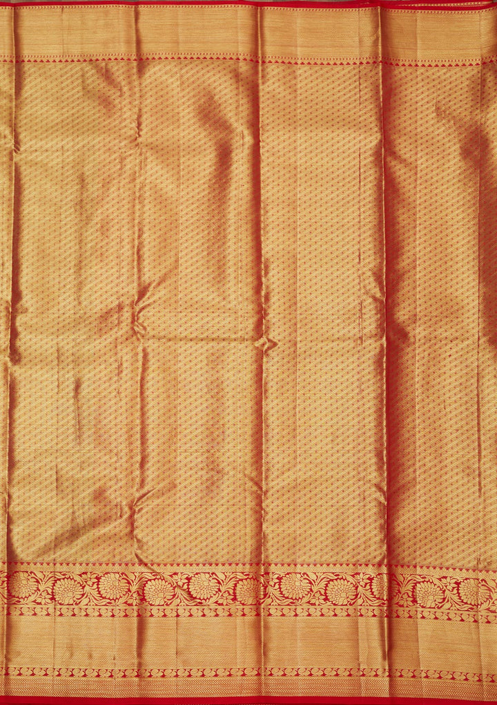 Off White Zariwork Pure Silk Saree