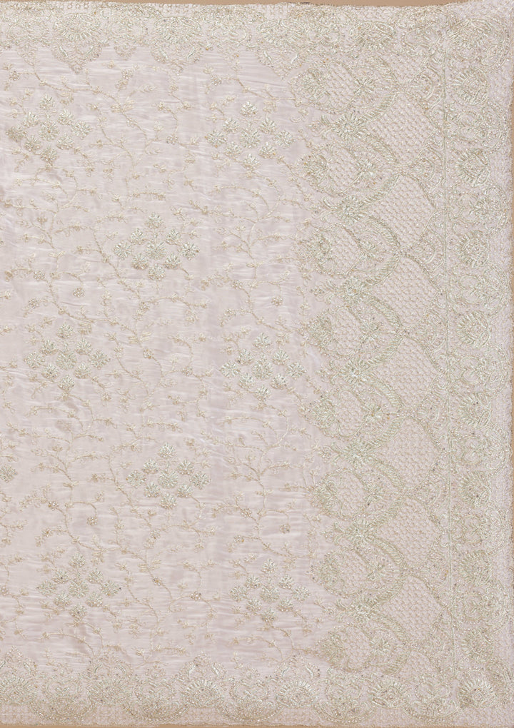 Off White Zariwork Tissue Saree