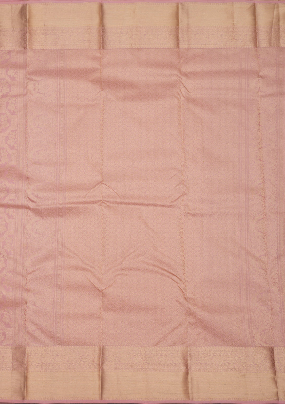 Onion Pink Silk Jaal Gold Zariwork Saree With Matching Blouse Piece