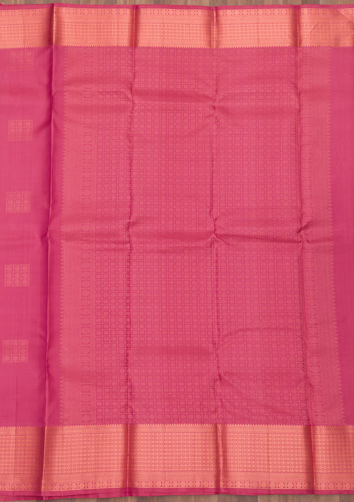 Onion Pink Zariwork Pure Silk Saree
