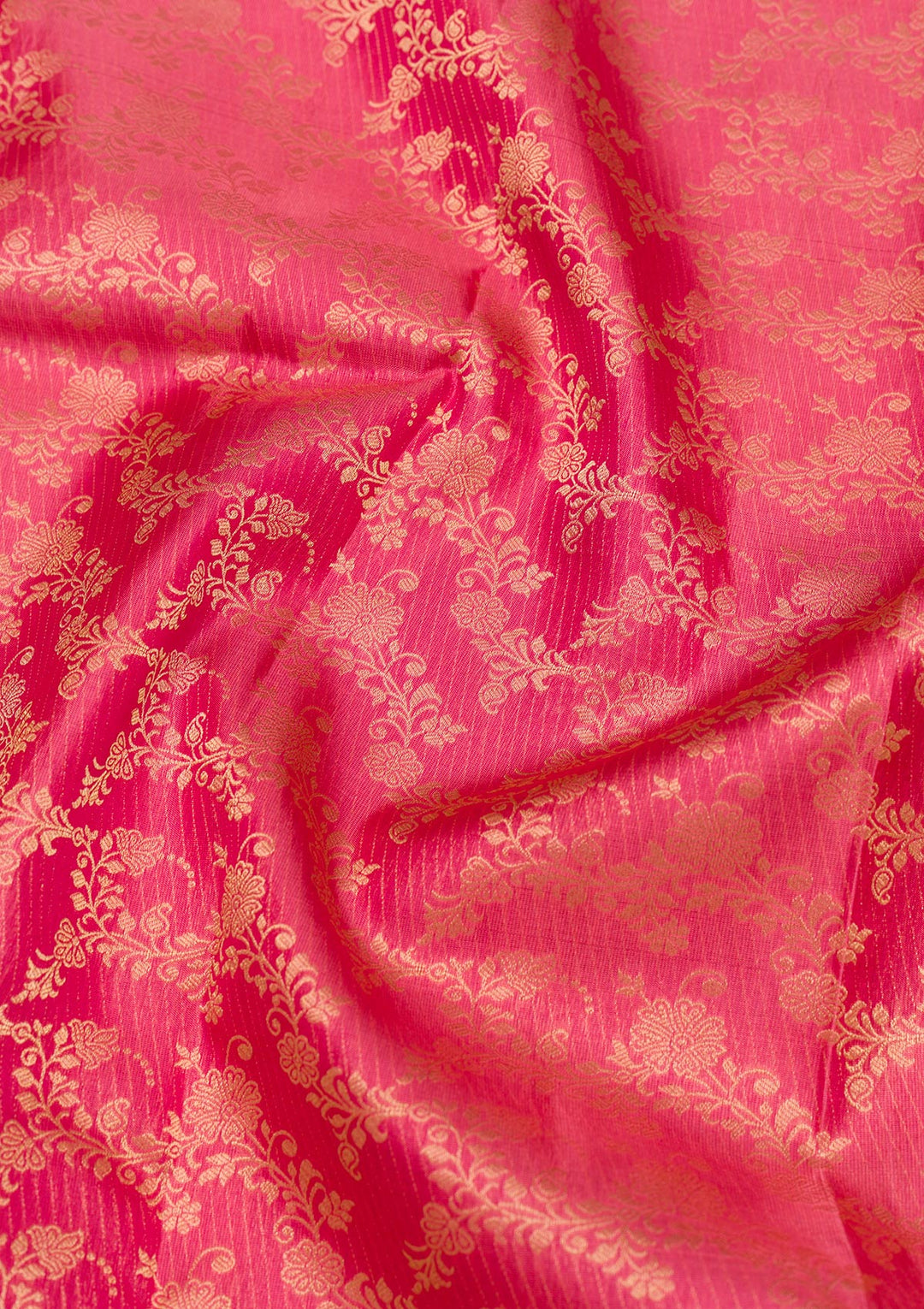 Onion Pink Zariwork Pure Silk Saree