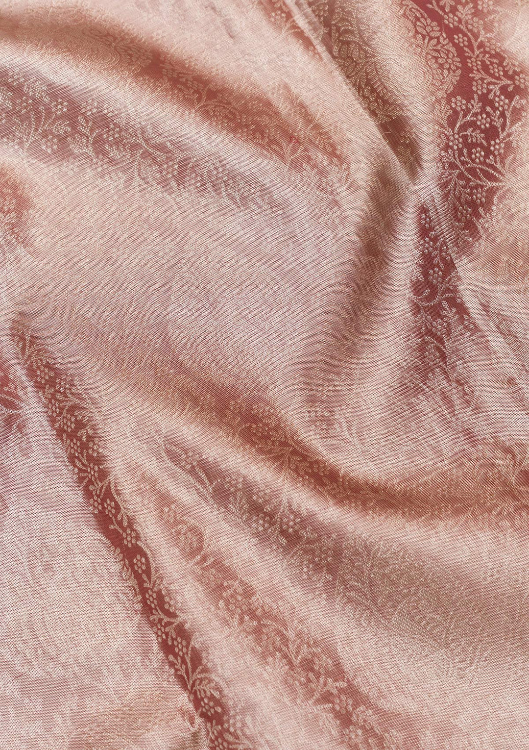 Onion Pink Zariwork Kanjivaram Pure Silk Saree