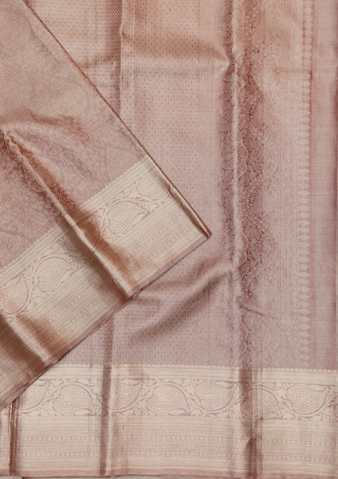 Onion Pink Zariwork Kanjivaram Pure Silk Saree