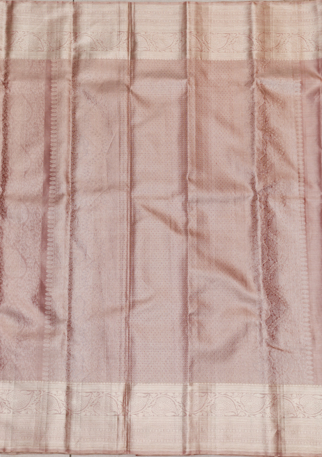 Onion Pink Zariwork Kanjivaram Pure Silk Saree