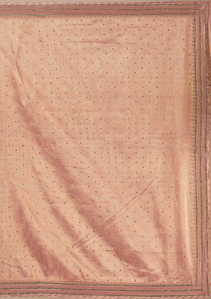Mauve Zariwork Organza Saree