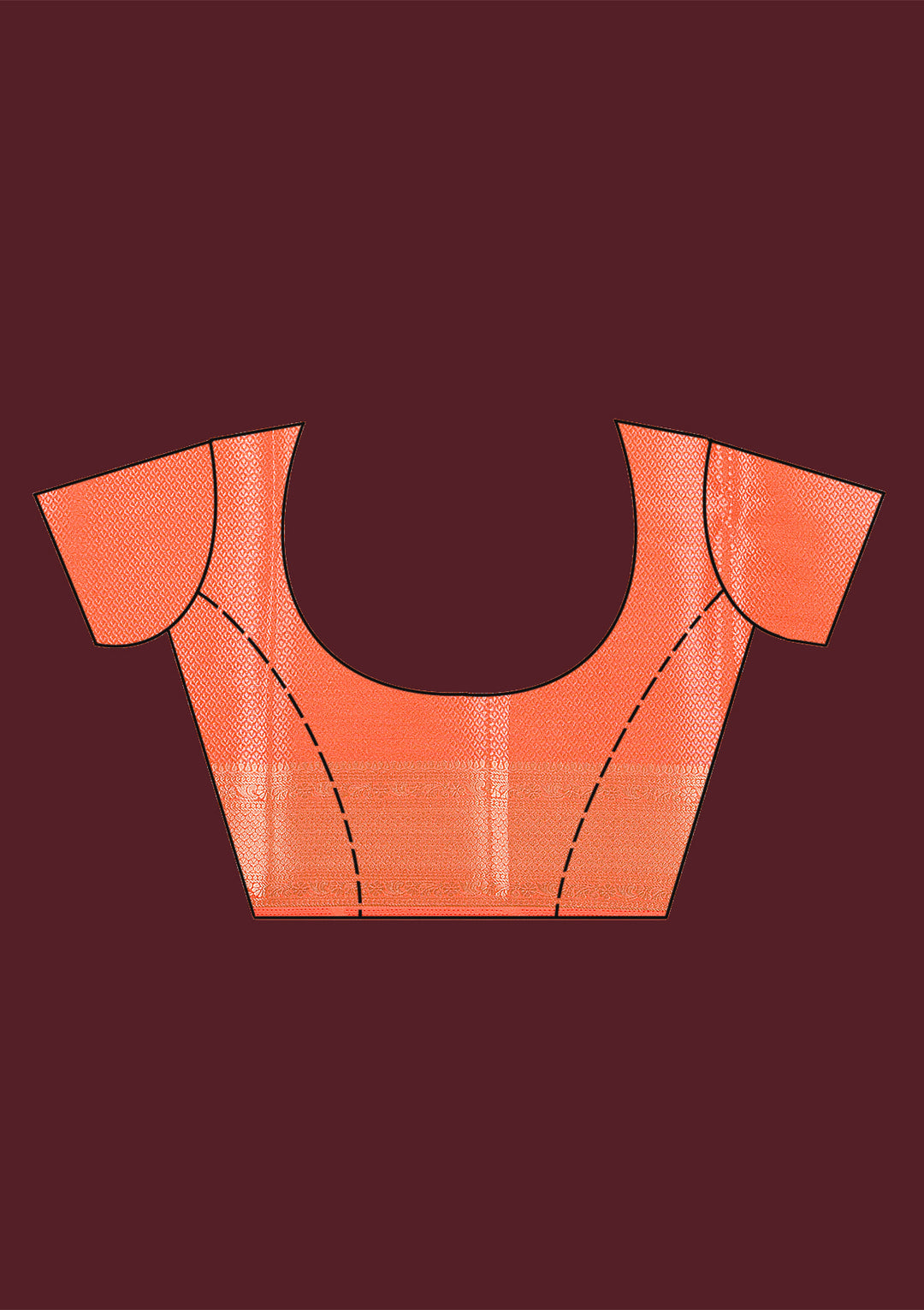 Orange Silk Jaal Gold Zariwork Saree With Matching Blouse Piece