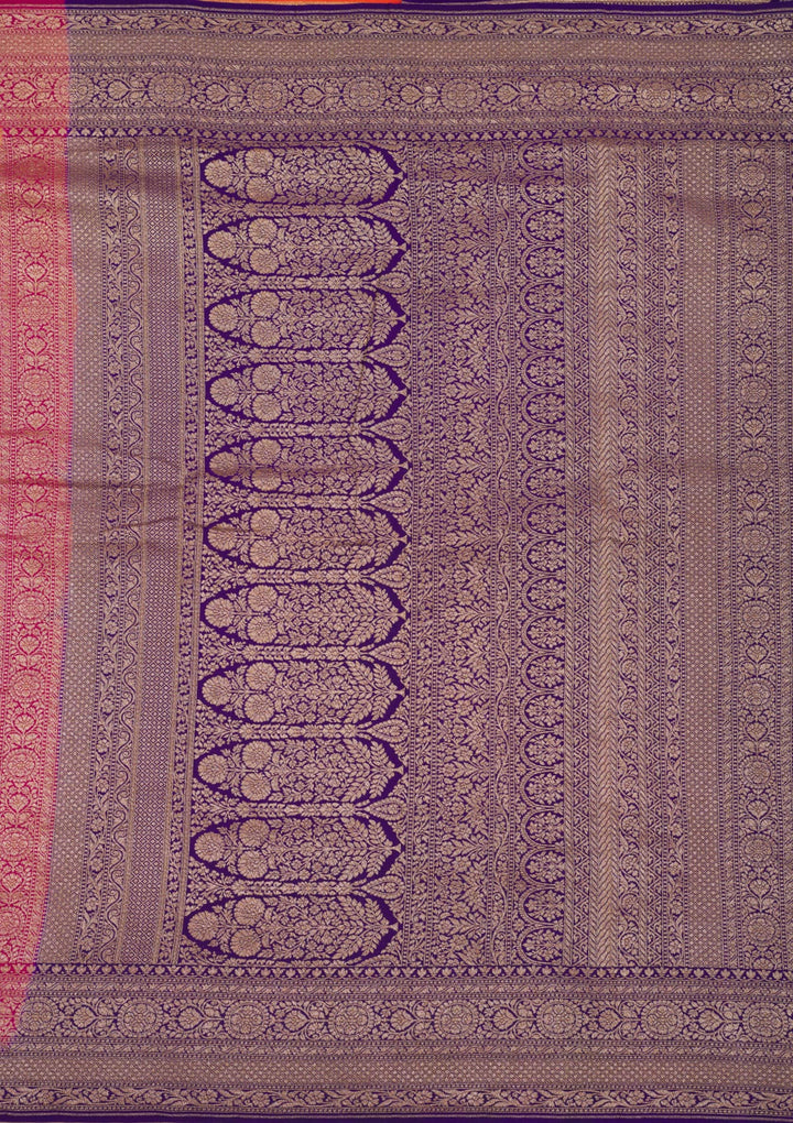 Orange Zariwork Pure Silk Saree