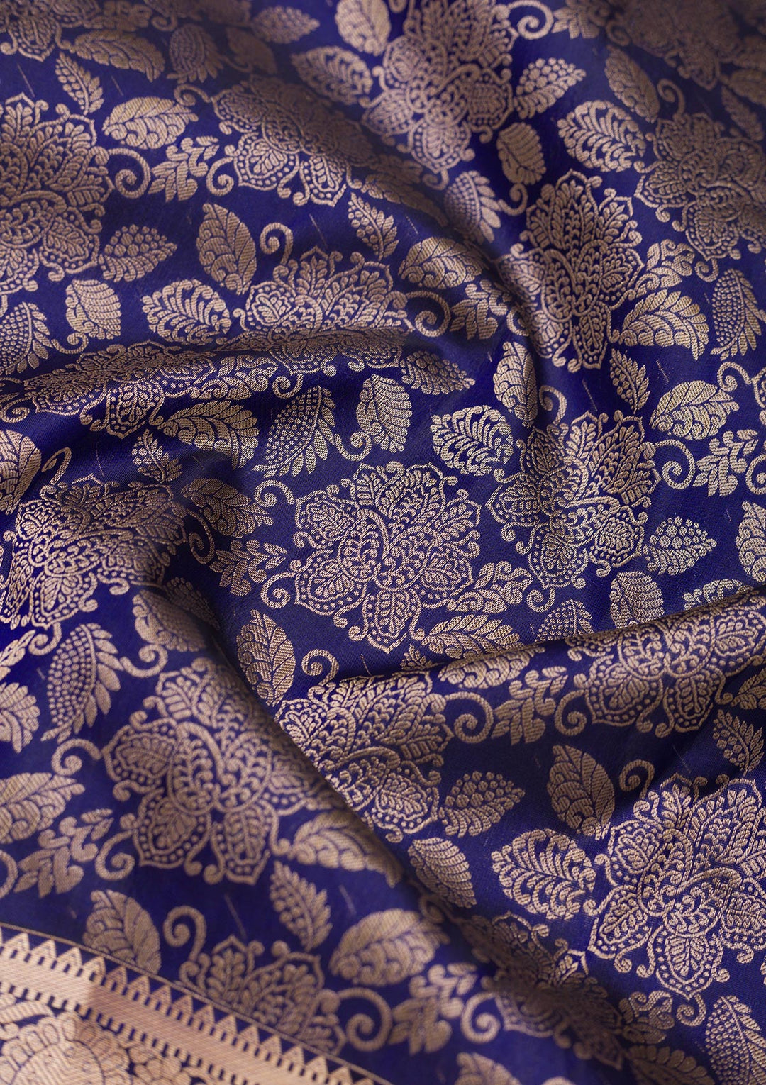 Royal Blue Zariwork Pure Silk Saree