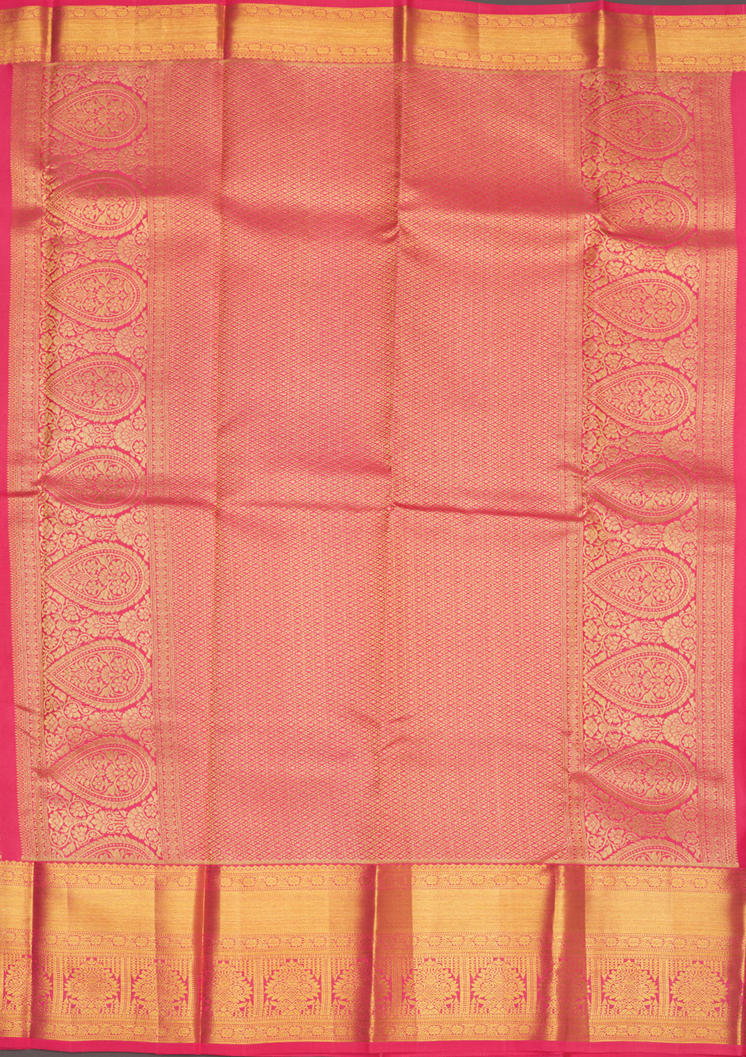 Orange Silk Jaal Gold Zariwork Saree With Matching Blouse Piece