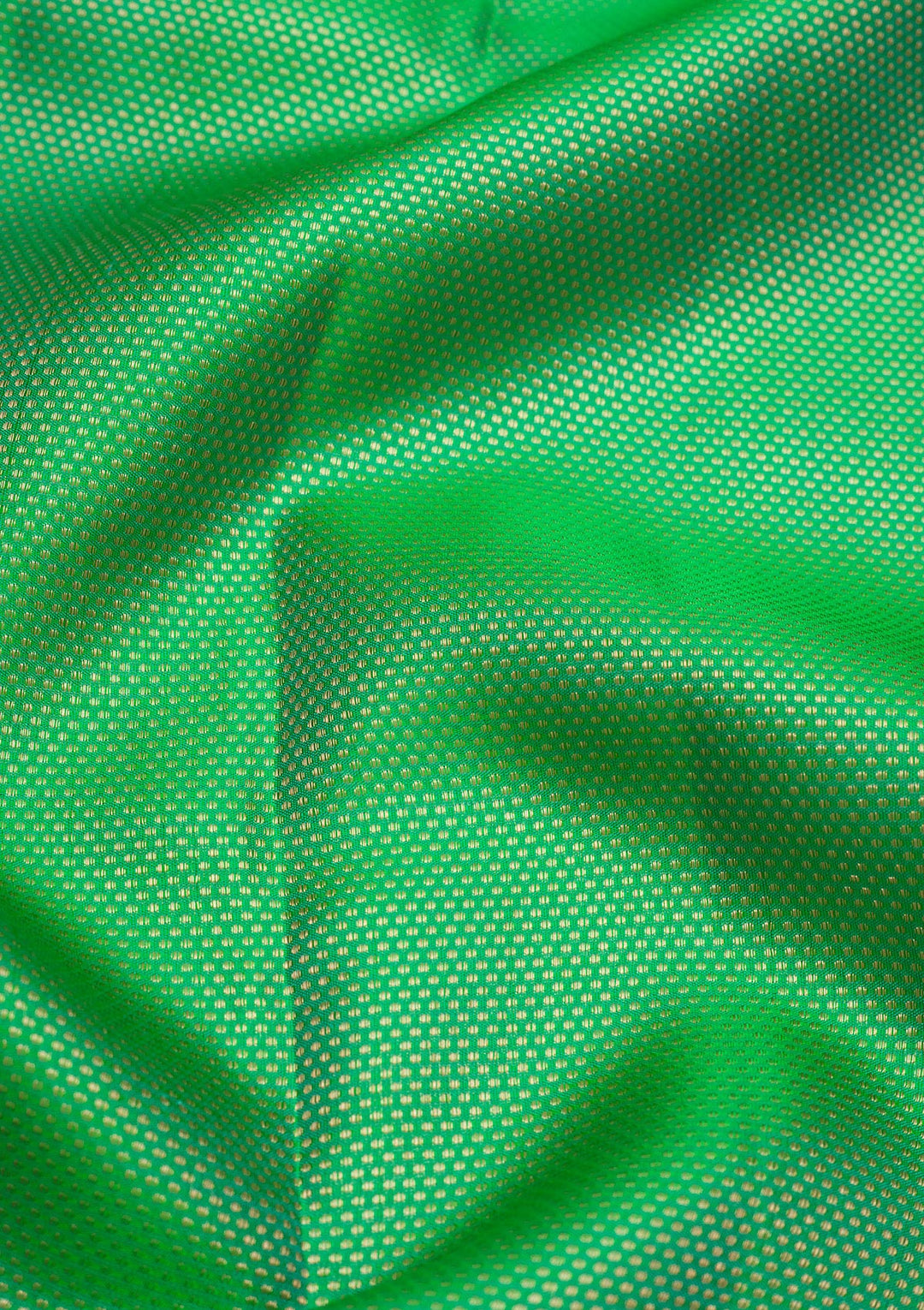 Parrot Green Zariwork Pure Silk Saree