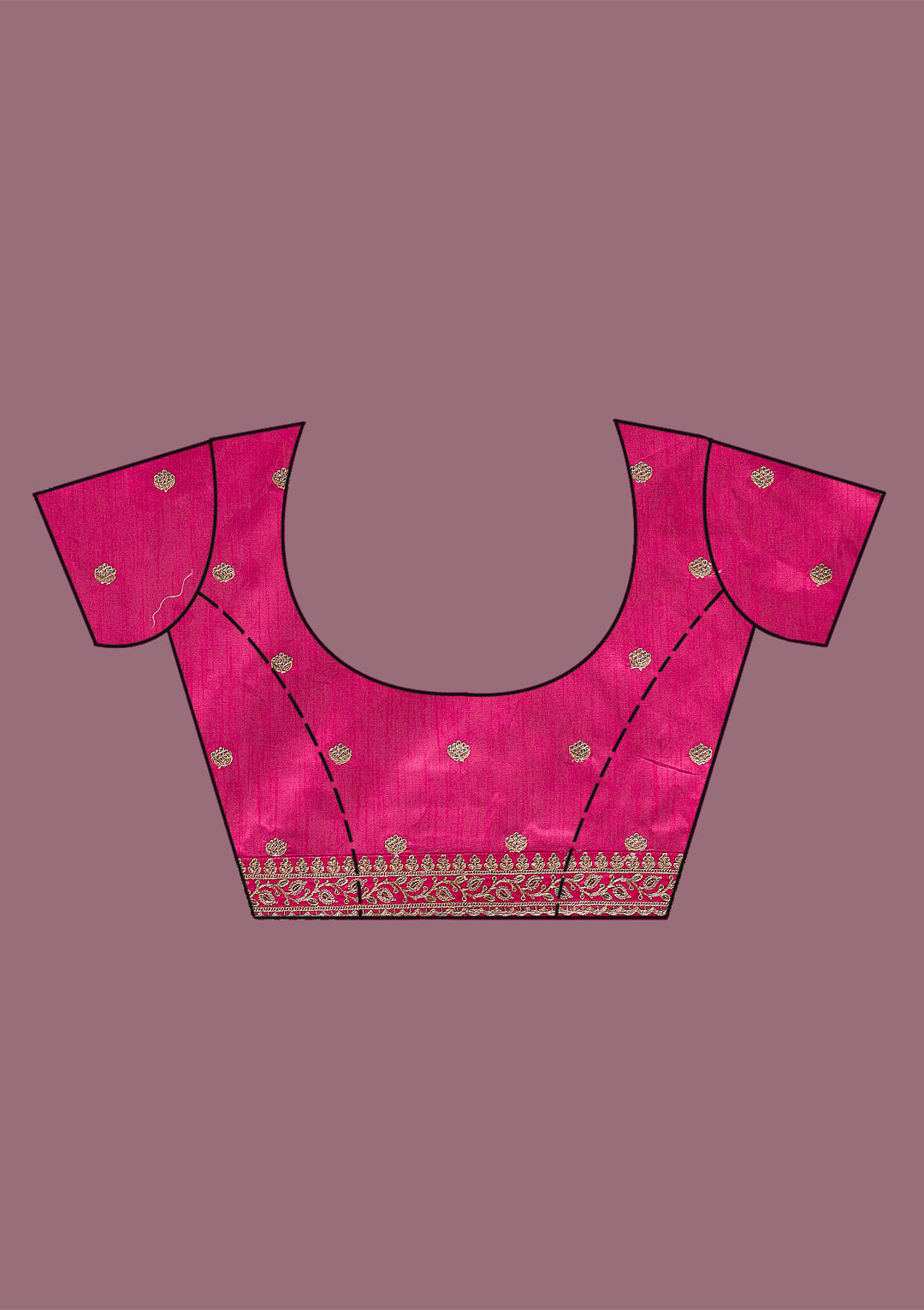 Peach Georgette Floral Printed Saree With Matching Blouse Piece