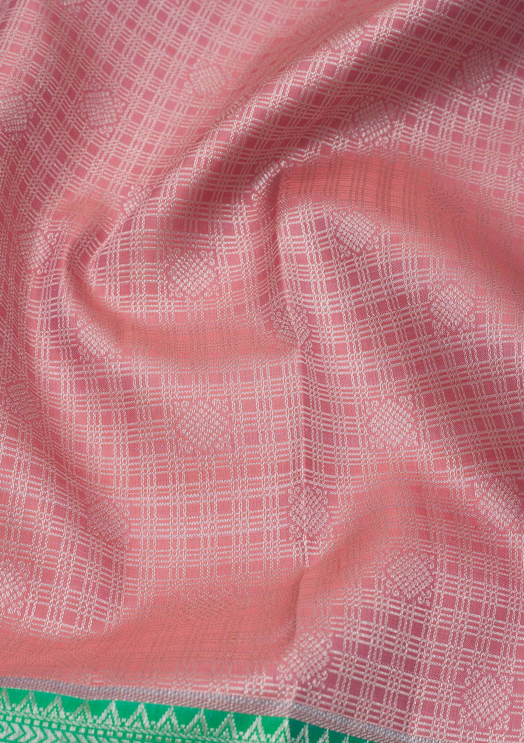 Peach Zariwork Pure Silk Saree