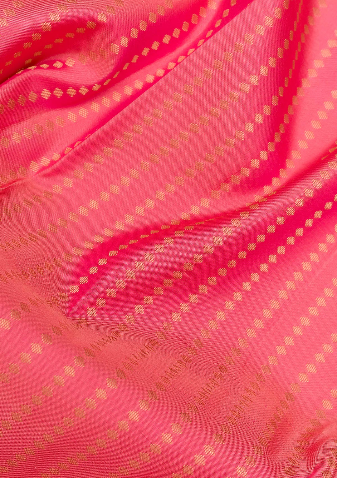 Peach Silk Buti Gold Zariwork Saree With Matching Blouse Piece