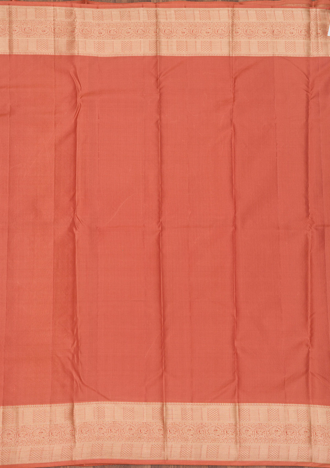 Peach Pure Silk Jaal Zariwork Saree With Matching Blouse Piece