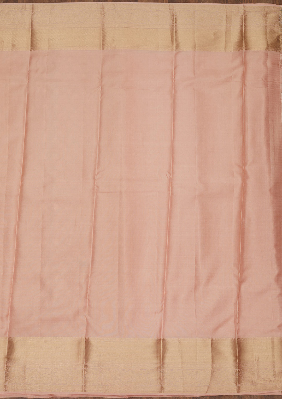 Peach Silk Jaal Gold Zariwork Saree With Matching Blouse Piece