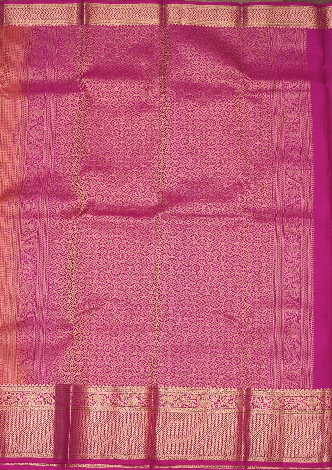 Peach Silk Buti Gold Zariwork Saree With Matching Blouse Piece
