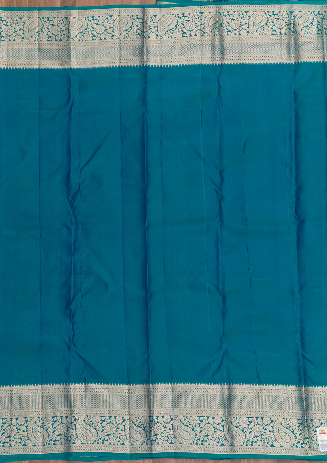 Peacock Blue Zariwork Pure Silk Saree