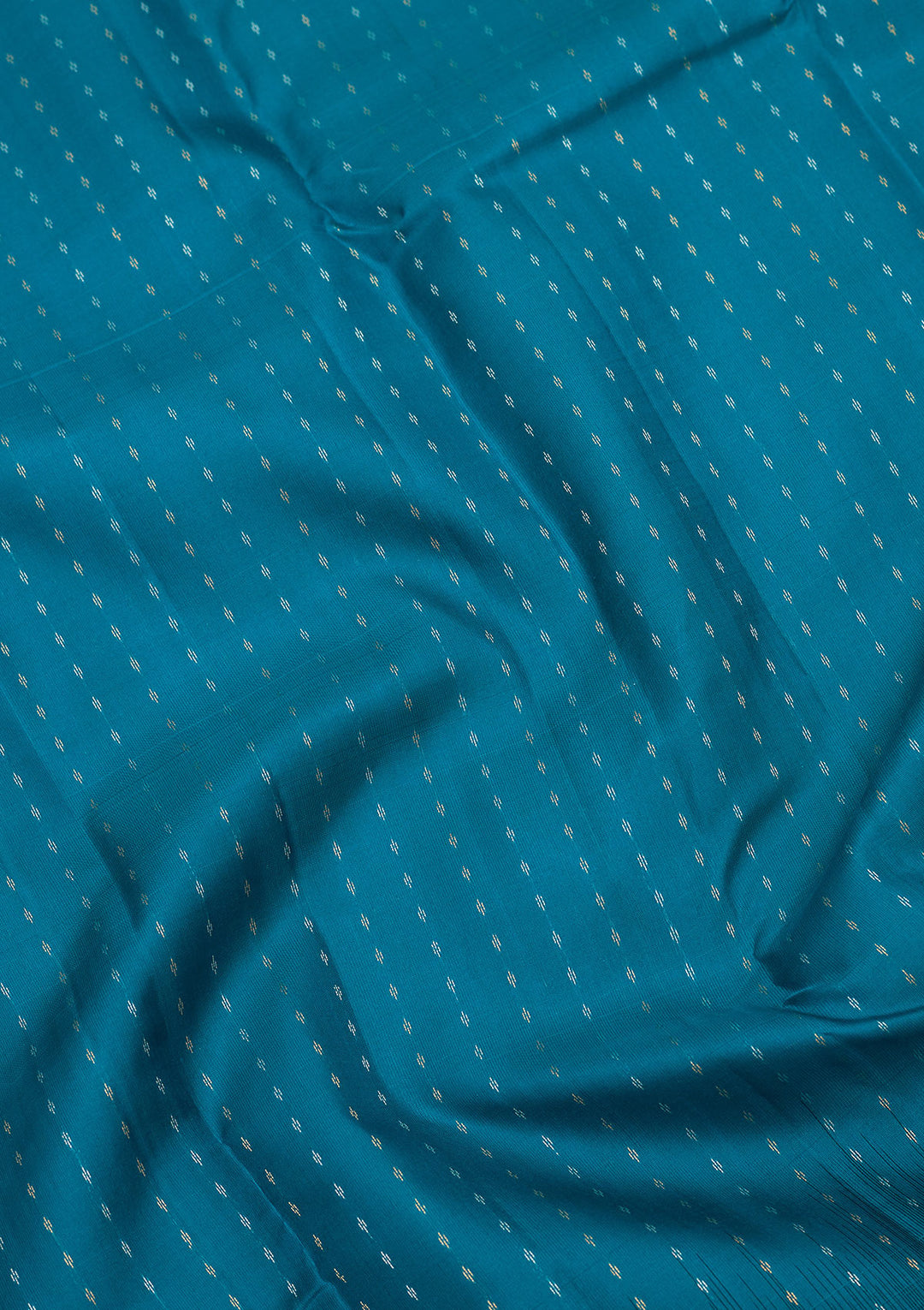 Peacock Blue Zariwork Pure Silk Saree